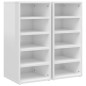 vidaXL Scarpiere 2 pz Bianco Lucido 31,5x35x70 cm in Truciolato vidaXL Scarpiere 2 pz Bianco Lucido 31,5x35x70 cm in Truciolato