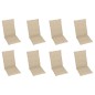 vidaXL Sedie da Giardino Pieghevoli con Cuscini 8 pz Massello Acacia vidaXL Sedie da Giardino Pieghevoli con Cuscini 8 pz Massello Acacia