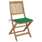 vidaXL Sedie da Giardino Pieghevoli 8 pz con Cuscini Massello Acacia