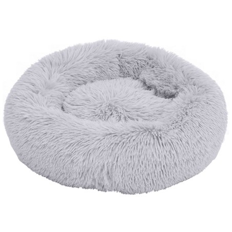 vidaXL Cuscino Lavabile Cani e Gatti Grigio Chiaro 90x90x16 cm Peluche