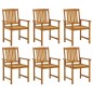 vidaXL Sedie da Giardino con Cuscini 6 pz in Legno Massello di Acacia vidaXL Sedie da Giardino con Cuscini 6 pz in Legno Massello di Acacia