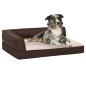 vidaXL Materasso Ergonomico per Cani 60x42cm Pile Effetto Lino Marrone vidaXL Materasso Ergonomico per Cani 60x42cm Pile Effetto Lino Marrone
