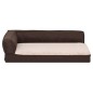 vidaXL Materasso Ergonomico per Cani 60x42cm Pile Effetto Lino Marrone vidaXL Materasso Ergonomico per Cani 60x42cm Pile Effetto Lino Marrone