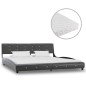 vidaXL Letto con Materasso Grigio in Similpelle 180x200 cm vidaXL Letto con Materasso Grigio in Similpelle 180x200 cm