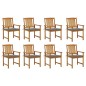vidaXL Sedie da Giardino con Cuscini 8 pz in Legno Massello di Acacia vidaXL Sedie da Giardino con Cuscini 8 pz in Legno Massello di Acacia