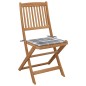 vidaXL Sedie da Giardino Pieghevoli 6 pz con Cuscini Massello Acacia vidaXL Sedie da Giardino Pieghevoli 6 pz con Cuscini Massello Acacia