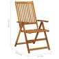 vidaXL Sedie da Giardino Pieghevoli con Cuscini 8 pz Massello Acacia vidaXL Sedie da Giardino Pieghevoli con Cuscini 8 pz Massello Acacia