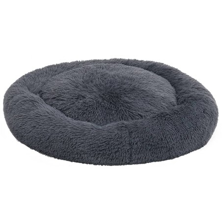 vidaXL Cuscino Lavabile Cani e Gatti Grigio Scuro 70x70x15 cm Peluche