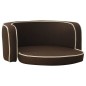 vidaXL Divano Cani Pieghevole Marrone 76x71x30cm Cuscino Lino Lavabile
