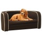 vidaXL Divano Cani Pieghevole Marrone 76x71x30cm Cuscino Lino Lavabile