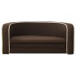 vidaXL Divano Cani Pieghevole Marrone 76x71x30cm Cuscino Lino Lavabile