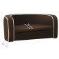 vidaXL Divano Cani Pieghevole Marrone 76x71x30cm Cuscino Lino Lavabile