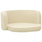 vidaXL Divano Cani Pieghevole Crema 76x71x30 cm Cuscino Lino Lavabile