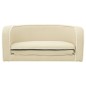 vidaXL Divano Cani Pieghevole Crema 76x71x30 cm Cuscino Lino Lavabile