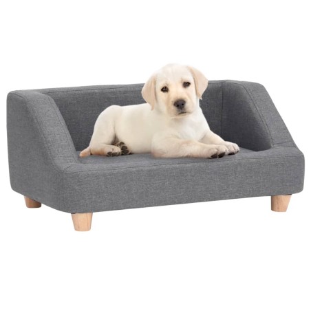 vidaXL Divano per Cani Grigio 95x63x39 cm in Lino
