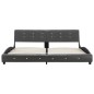 vidaXL Letto con Materasso Memory Foam Grigio in Similpelle 180x200 cm