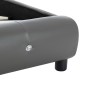 vidaXL Letto con Materasso Memory Foam Grigio in Similpelle 180x200 cm