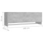 vidaXL Armadio Grigio Cemento 100x32,5x35 cm in Truciolato vidaXL Armadio Grigio Cemento 100x32,5x35 cm in Truciolato