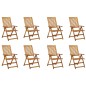vidaXL Sedie da Giardino Pieghevoli con Cuscini 8 pz Massello Acacia vidaXL Sedie da Giardino Pieghevoli con Cuscini 8 pz Massello Acacia
