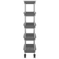 vidaXL Carrello da Cucina 5 Ripiani Grigio 42x29x128 cm Ferro e ABS vidaXL Carrello da Cucina 5 Ripiani Grigio 42x29x128 cm Ferro e ABS
