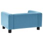 vidaXL Divano per Cani Cuscino Turchese 60x43x30cm Peluche Similpelle