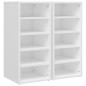 vidaXL Scarpiere 2 pz Bianche 31,5x35x70 cm in Truciolato vidaXL Scarpiere 2 pz Bianche 31,5x35x70 cm in Truciolato