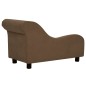 vidaXL Divano per Cani con Cuscino Marrone 83x44x44 cm in Peluche vidaXL Divano per Cani con Cuscino Marrone 83x44x44 cm in Peluche
