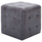 vidaXL Pouf 2 pz Grigio 30x30x30 cm in Similpelle Scamosciata vidaXL Pouf 2 pz Grigio 30x30x30 cm in Similpelle Scamosciata