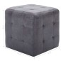 vidaXL Pouf 2 pz Grigio 30x30x30 cm in Similpelle Scamosciata vidaXL Pouf 2 pz Grigio 30x30x30 cm in Similpelle Scamosciata