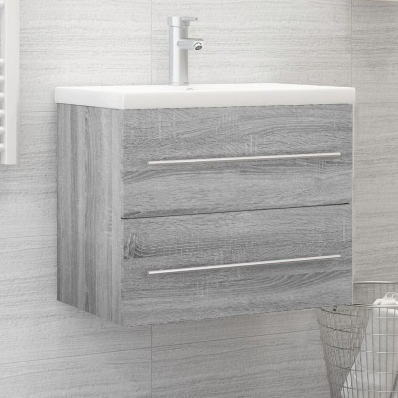 Mobile Lavabo Grigio Sonoma 60x38,5x48 cm in Legno Multistrato Mobile Lavabo Grigio Sonoma 60x38,5x48 cm in Legno Multistrato