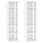 vidaXL Scarpiere 2 pz Bianco Lucido 27,5x27x102 cm vidaXL Scarpiere 2 pz Bianco Lucido 27,5x27x102 cm