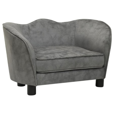 vidaXL Divano per Cani Grigio 66x43x40 cm in Peluche