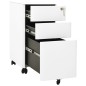 vidaXL Schedario Mobile Bianco 30x45x59 cm in Acciaio vidaXL Schedario Mobile Bianco 30x45x59 cm in Acciaio