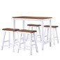 vidaXL Set Tavolo da Bar e Sgabelli 5 pz in Legno Massello vidaXL Set Tavolo da Bar e Sgabelli 5 pz in Legno Massello