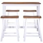 vidaXL Set Tavolo da Bar e Sgabelli 5 pz in Legno Massello vidaXL Set Tavolo da Bar e Sgabelli 5 pz in Legno Massello