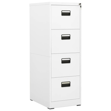 vidaXL Armadio Classificatore Bianco 46x62x133 cm in Acciaio