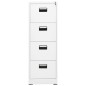 vidaXL Armadio Classificatore Bianco 46x62x133 cm in Acciaio vidaXL Armadio Classificatore Bianco 46x62x133 cm in Acciaio