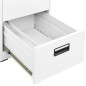 vidaXL Armadio Classificatore Bianco 46x62x133 cm in Acciaio vidaXL Armadio Classificatore Bianco 46x62x133 cm in Acciaio