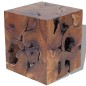 vidaXL Sgabelli/Tavolino da Caffè in Legno Massello di Tek 4 Pz vidaXL Sgabelli/Tavolino da Caffè in Legno Massello di Tek 4 Pz
