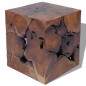 vidaXL Sgabelli/Tavolino da Caffè in Legno Massello di Tek 4 Pz vidaXL Sgabelli/Tavolino da Caffè in Legno Massello di Tek 4 Pz