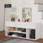 vidaXL Panca Portascarpe Bianco 105x30x45 cm in Truciolato vidaXL Panca Portascarpe Bianco 105x30x45 cm in Truciolato