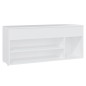 vidaXL Panca Portascarpe Bianco 105x30x45 cm in Truciolato vidaXL Panca Portascarpe Bianco 105x30x45 cm in Truciolato