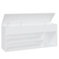 vidaXL Panca Portascarpe Bianco 105x30x45 cm in Truciolato vidaXL Panca Portascarpe Bianco 105x30x45 cm in Truciolato
