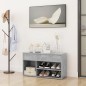 vidaXL Panca Portascarpe Grigio Cemento 80x30x45 cm in Truciolato vidaXL Panca Portascarpe Grigio Cemento 80x30x45 cm in Truciolato