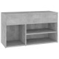 vidaXL Panca Portascarpe Grigio Cemento 80x30x45 cm in Truciolato vidaXL Panca Portascarpe Grigio Cemento 80x30x45 cm in Truciolato