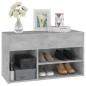 vidaXL Panca Portascarpe Grigio Cemento 80x30x45 cm in Truciolato vidaXL Panca Portascarpe Grigio Cemento 80x30x45 cm in Truciolato