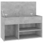 vidaXL Panca Portascarpe Grigio Cemento 80x30x45 cm in Truciolato vidaXL Panca Portascarpe Grigio Cemento 80x30x45 cm in Truciolato