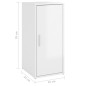 vidaXL Scarpiera Bianco Lucido 32x35x70 cm in Truciolato vidaXL Scarpiera Bianco Lucido 32x35x70 cm in Truciolato