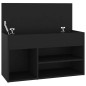 vidaXL Panca Portascarpe Nera 80x30x45 cm in Truciolato vidaXL Panca Portascarpe Nera 80x30x45 cm in Truciolato