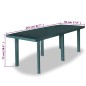 vidaXL Set da Pranzo da Giardino 11 pz in Plastica Verde vidaXL Set da Pranzo da Giardino 11 pz in Plastica Verde
